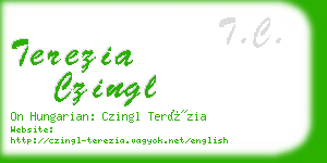 terezia czingl business card